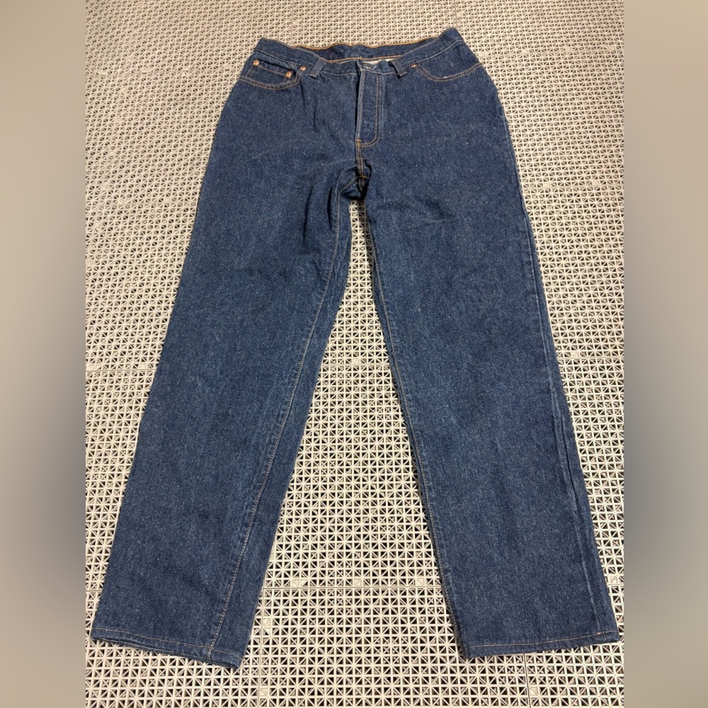 Vintage 90’s Levi's 501 Classic Straight Leg Dark Wash Blue Jeans - Made in USA